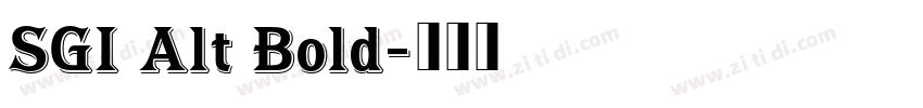 SGI Alt Bold字体转换
